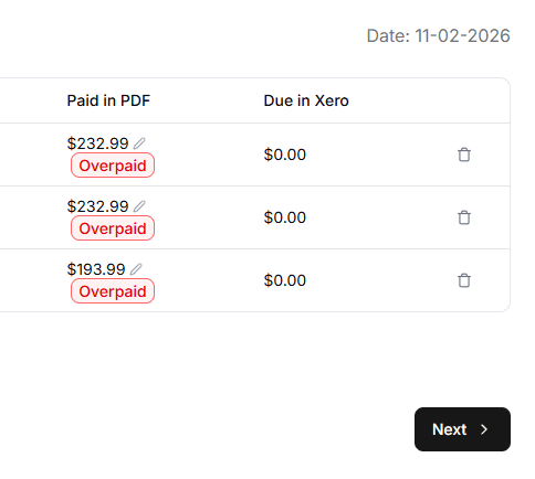 Partial payment flagging in Remittance Go
